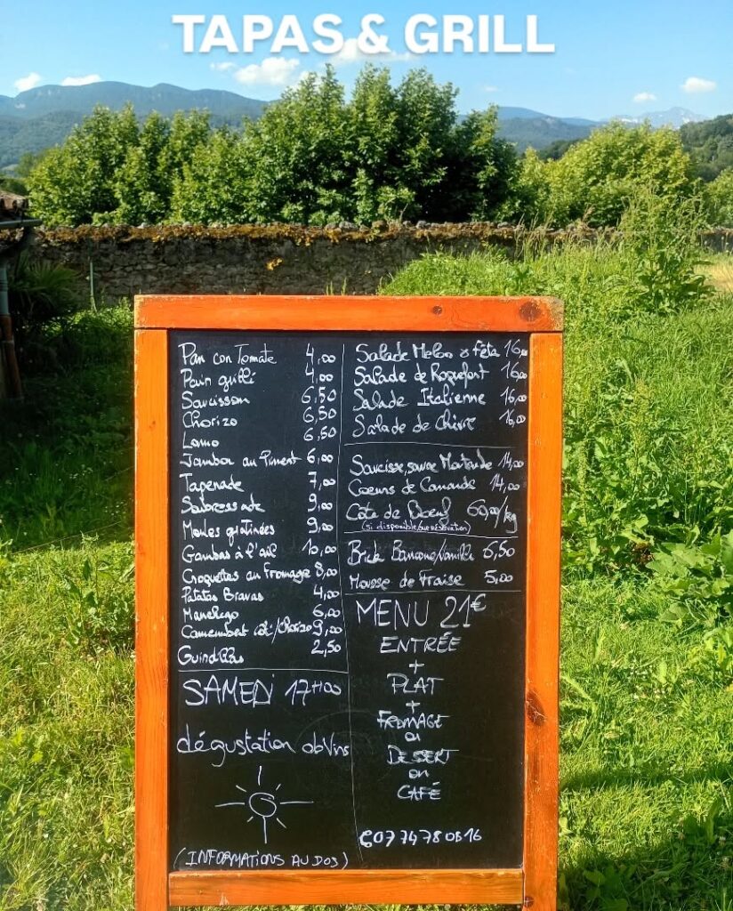Carte menu de Tempo Bar - Tapas & Grill